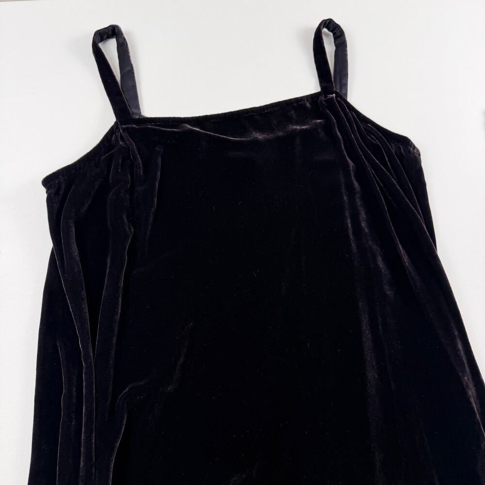 Eileen Fisher Dark Brown Velvet Maxi Slip Dress Quiet Luxury Minimalist Size L - Picture 6 of 12